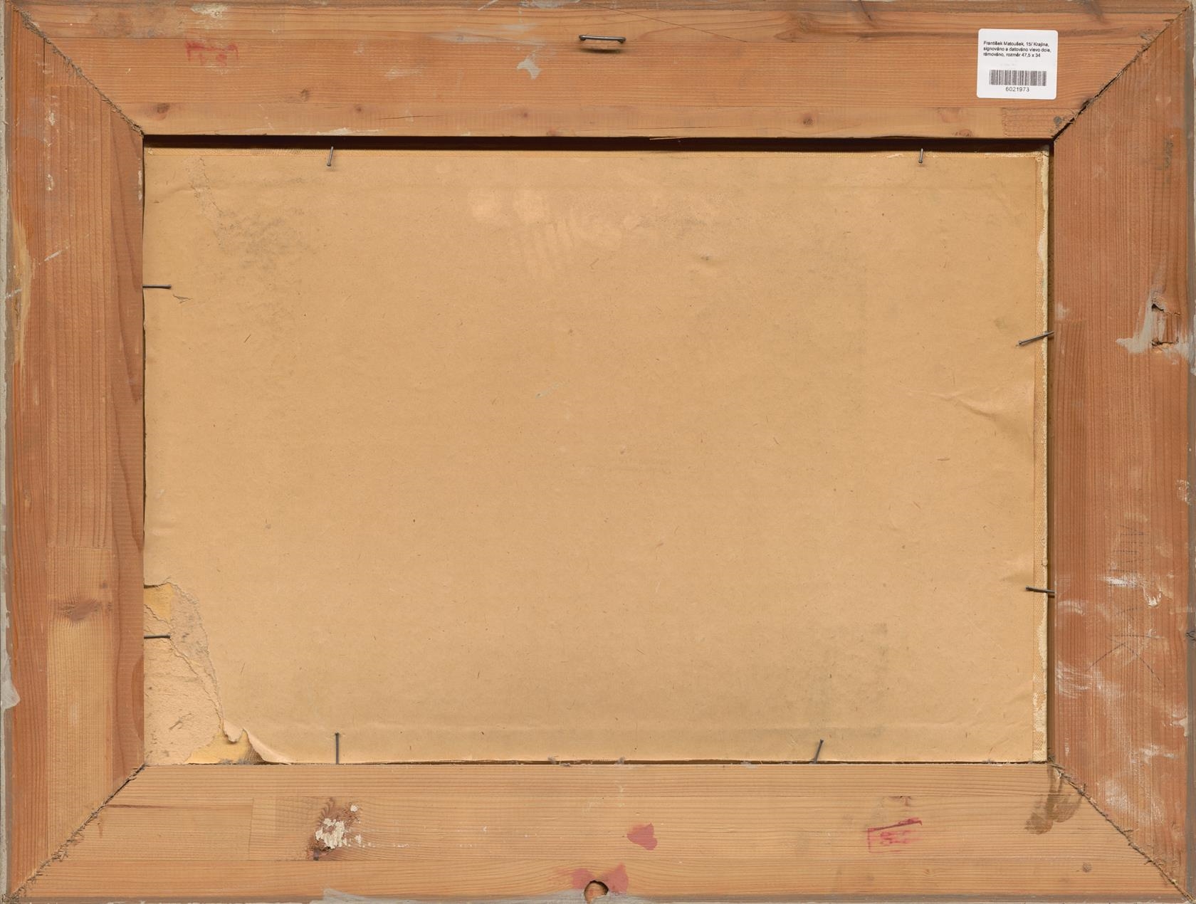 Artwork by František Matoušek, Krajina, Made of oil on cardboard