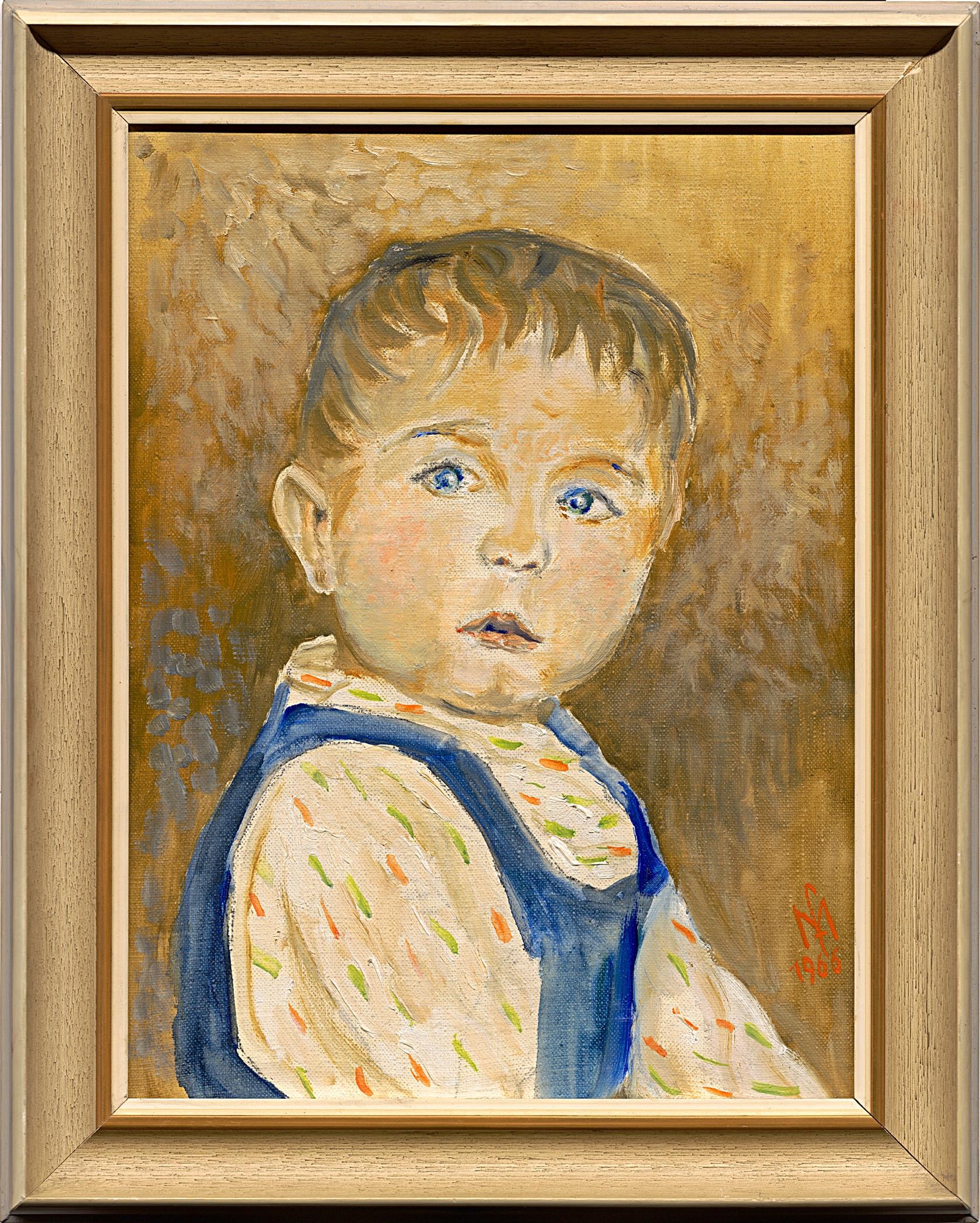 Artwork by František Matoušek, Portrét chlapce, Made of oil on canvas