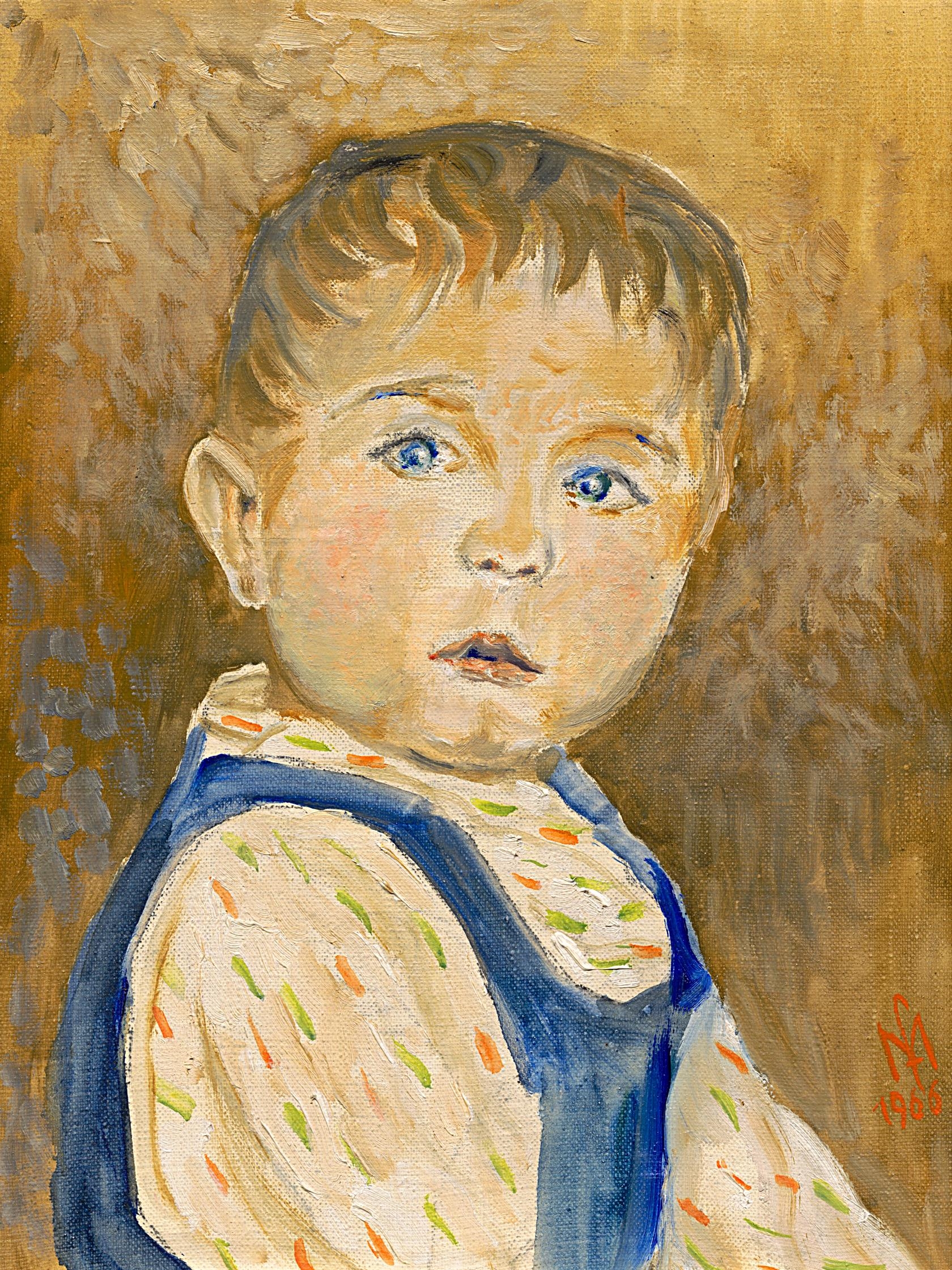 Artwork by František Matoušek, Portrét chlapce, Made of oil on canvas