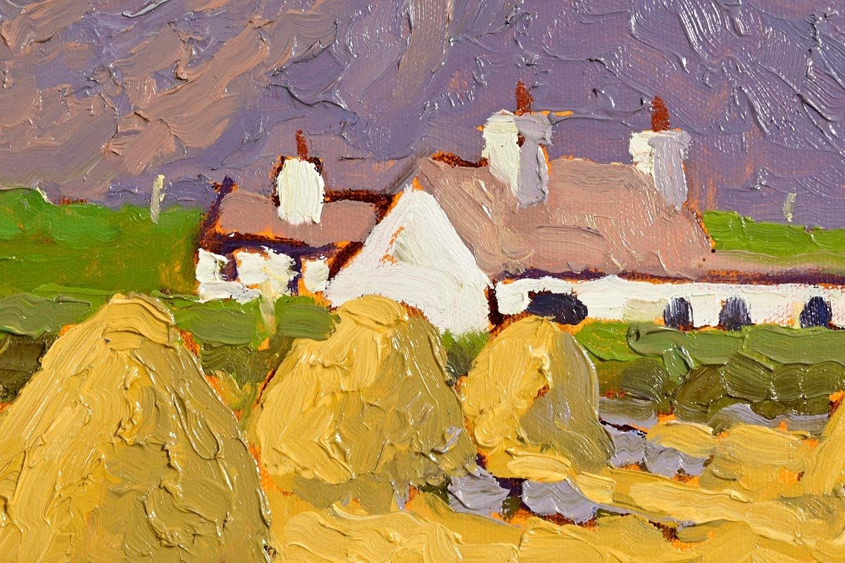 Artwork by Alex McKenna, Under Slievemore, Achill, Made of Oil On Canvas