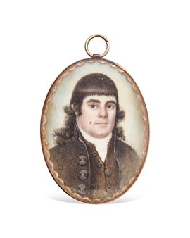 American School 18th Century, A Portrait Miniature of New