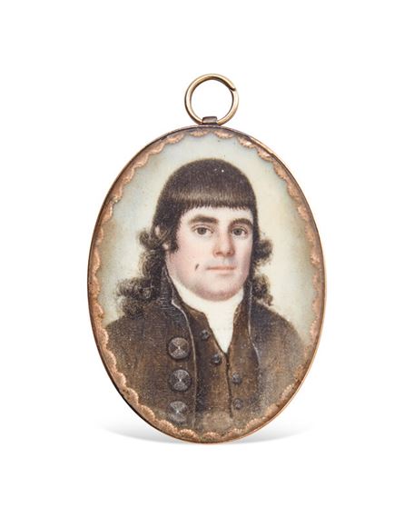 American School 18th Century, A Portrait Miniature of New - American School, 18th Century