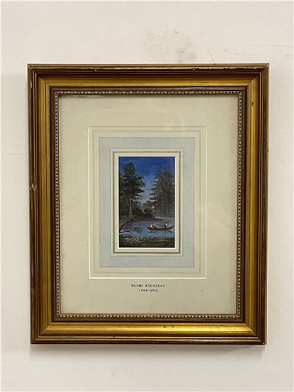 figures punting upon a river - Henri Rousseau