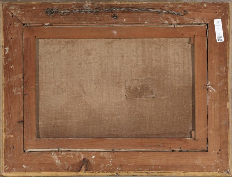 Artwork by Raphael Carl Reinhard, Moonlight landscape with a view to Ballenstedt Castle, Made of Oil On Canvas