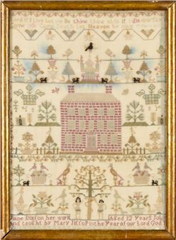 Georgian Needlework House Sampler