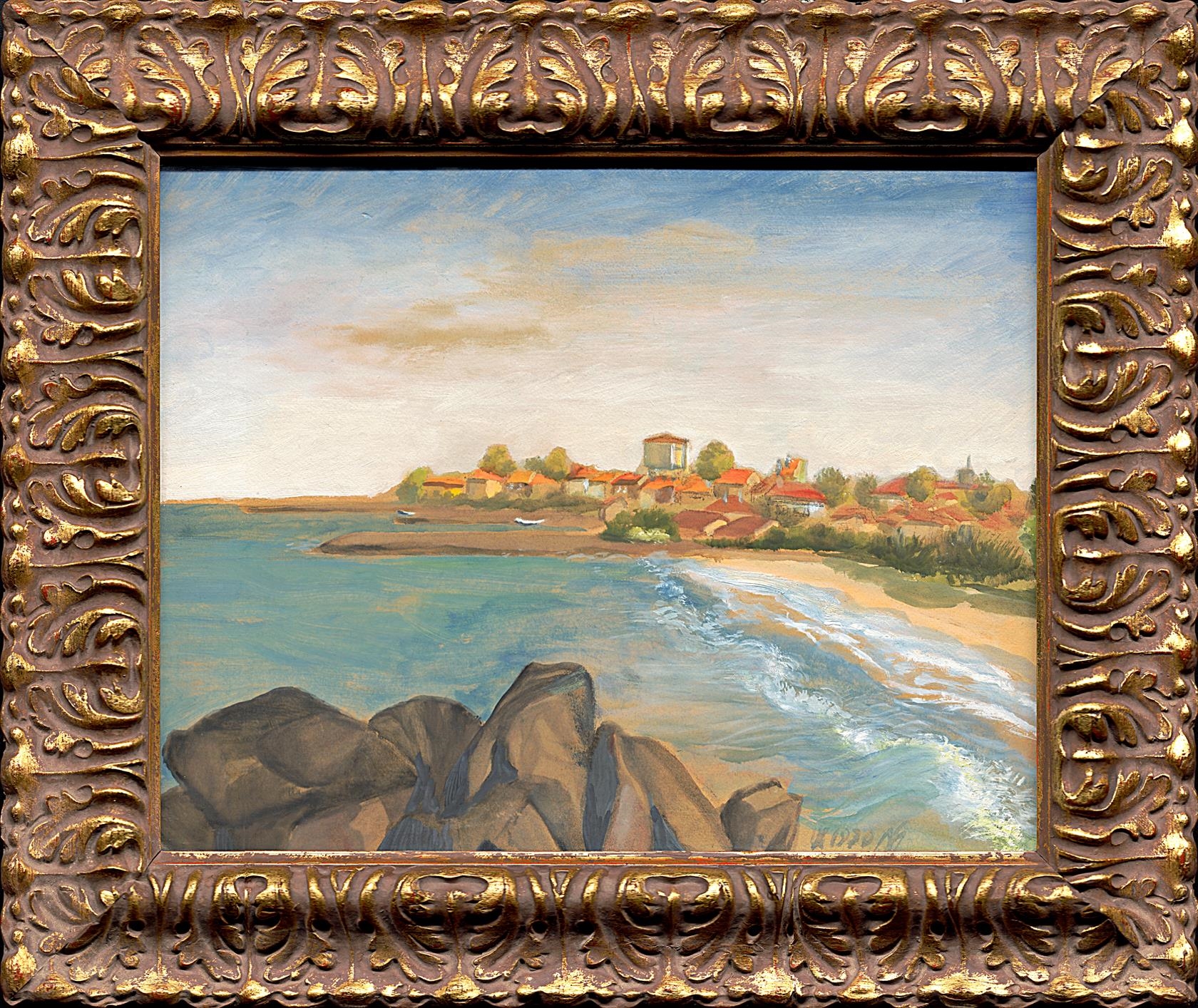 Artwork by František Matoušek, Přímořská krajina, Made of watercolor