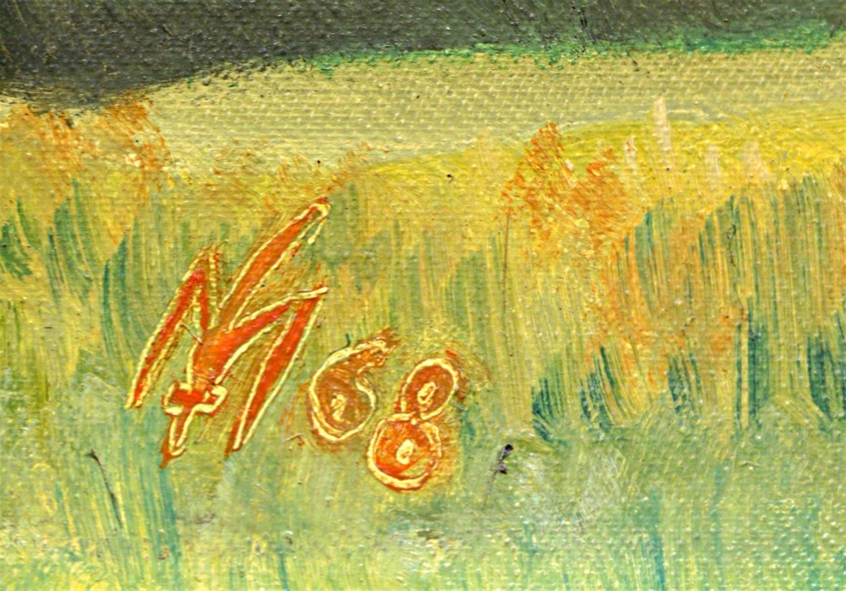 Artwork by František Matoušek, Krajina, Made of oil on cardboard