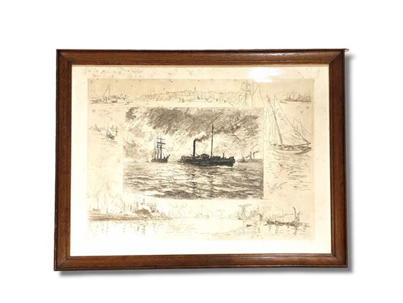 La Basse Loire, le remorqueur L'Arsène by René Pinard, 1925