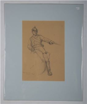 Three military studies of officers in uniform - James Albert Buchanan Jay