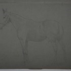 Artwork by James Albert Buchanan Jay, Three military studies of officers in uniform, Made of Pencil, Two Heightened With White And On Grey Paper, Pen And Ink