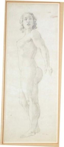 Standing Nude - Norman Lindsay