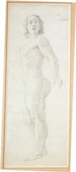 Standing Nude - Norman Lindsay