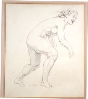 Nude Bending - Norman Lindsay