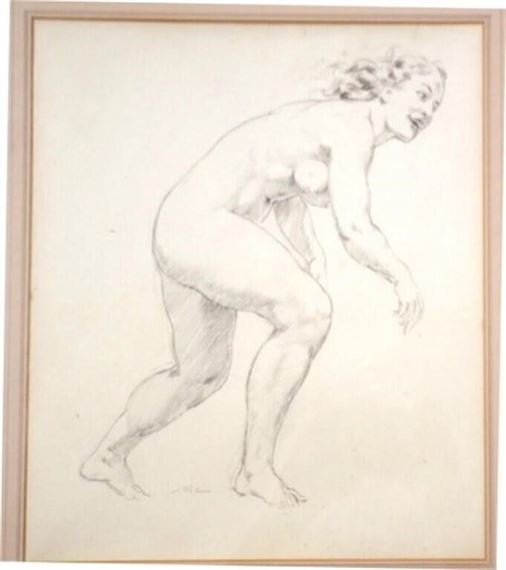 Nude Bending - Norman Lindsay