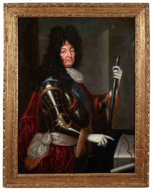 Henri Testelin | Portrait of Louis XIV as Marshal of France holding a ...