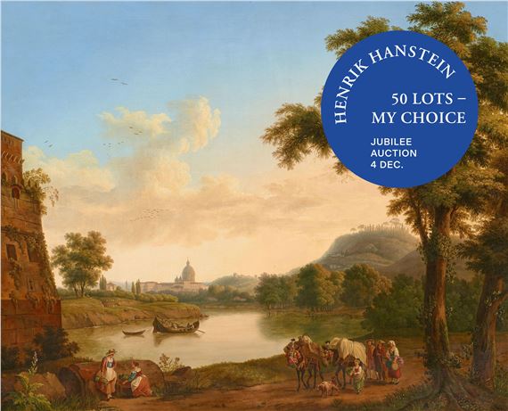 View to the Tiber and St Peter's from Ponte Milvio by Jacob Philippe Hackert