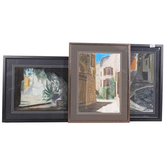 3 original pastels and charcoal sketches - Jennifer Lipman