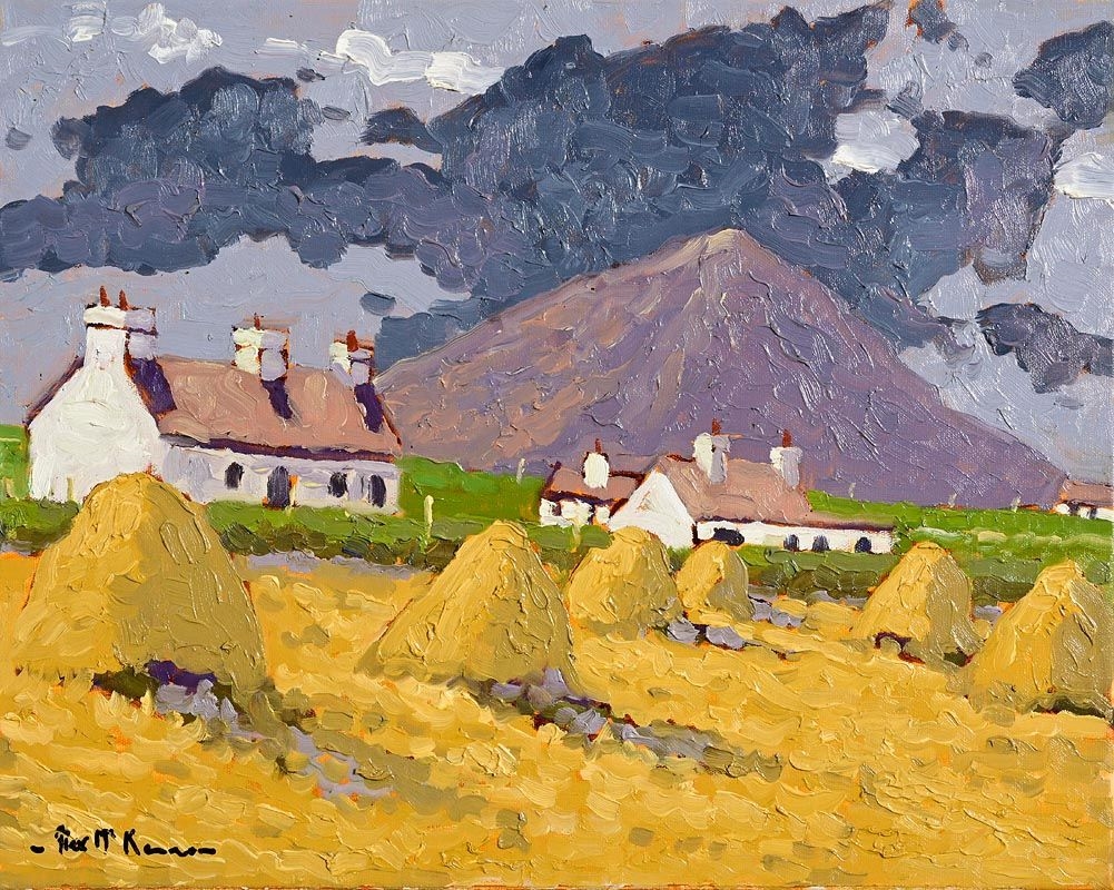 Artwork by Alex McKenna, Under Slievemore, Achill, Made of Oil On Canvas