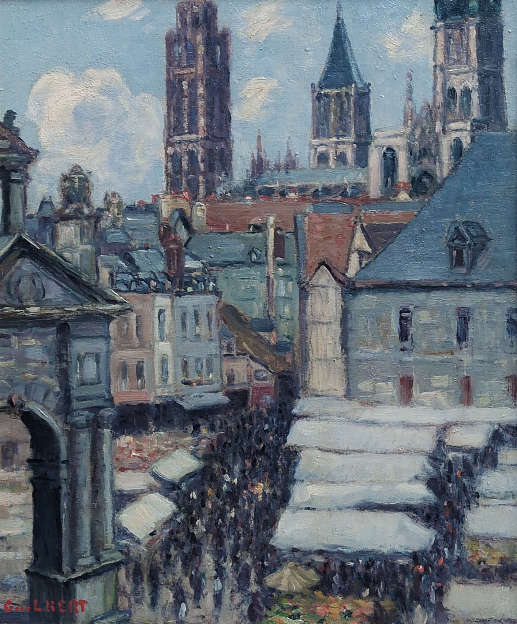 Artwork by Narcisse Guilbert, Huile sur toile signée en bas à gauche, contresignée et située au dos, Made of oil on canvas