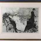 Artwork by Edgar Chahine, La Promenade, Made of Etching