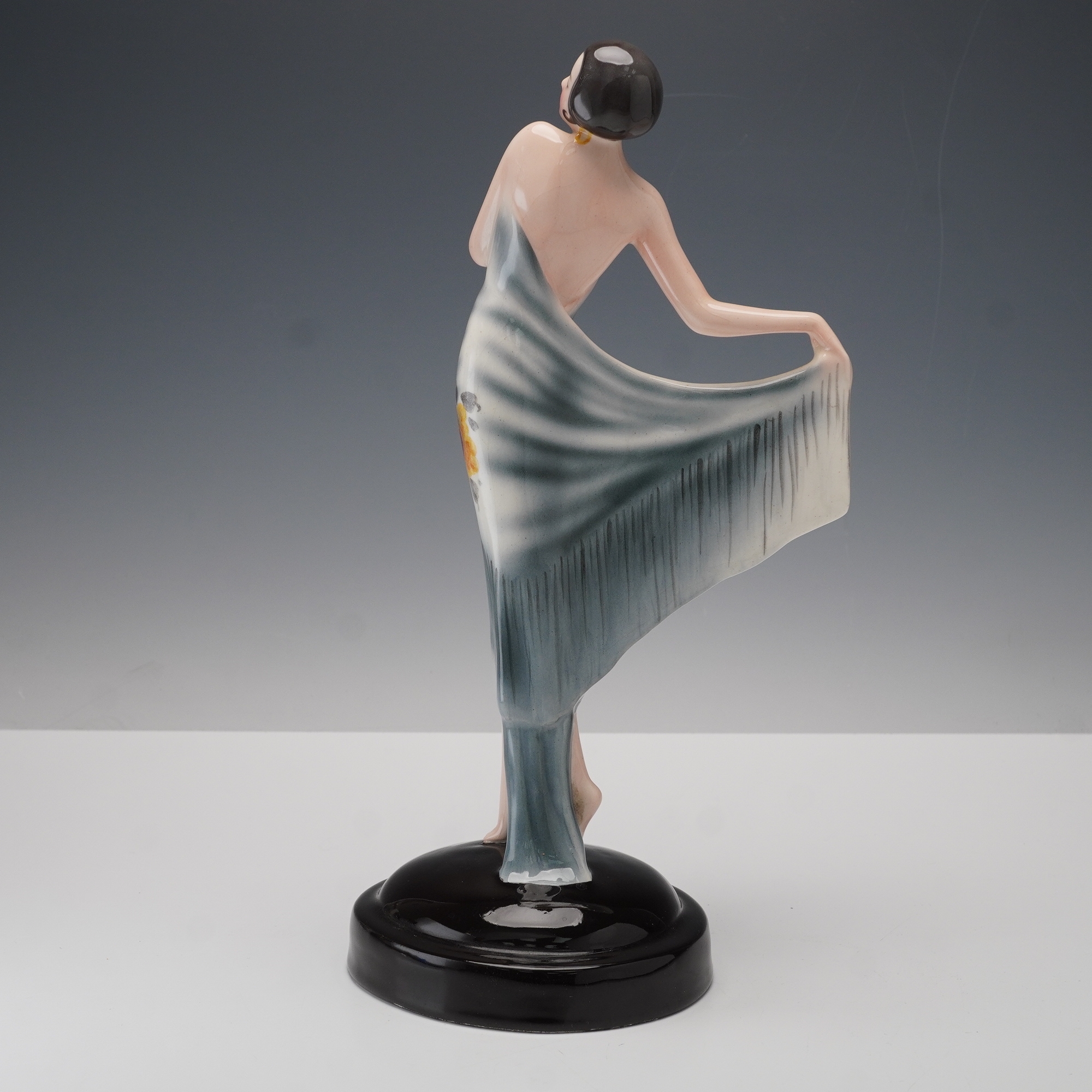 Artwork by Josef Lorenzl, Colorway Dancer Figurine, Made of Earthenware, polychrome glaze