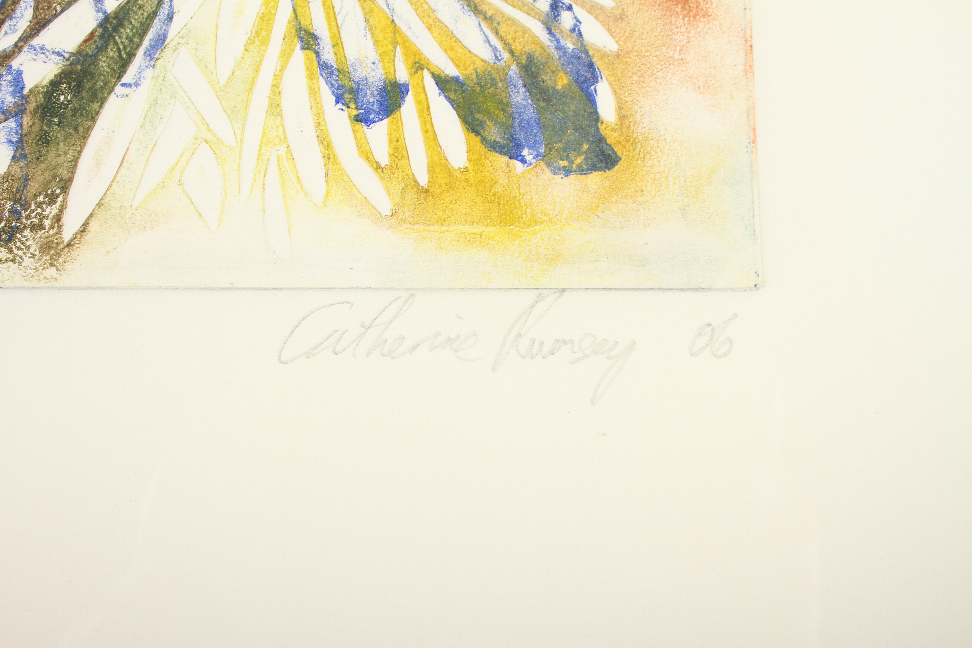 Artwork by Catherine Rumsey, Portrait, Made of Collograph