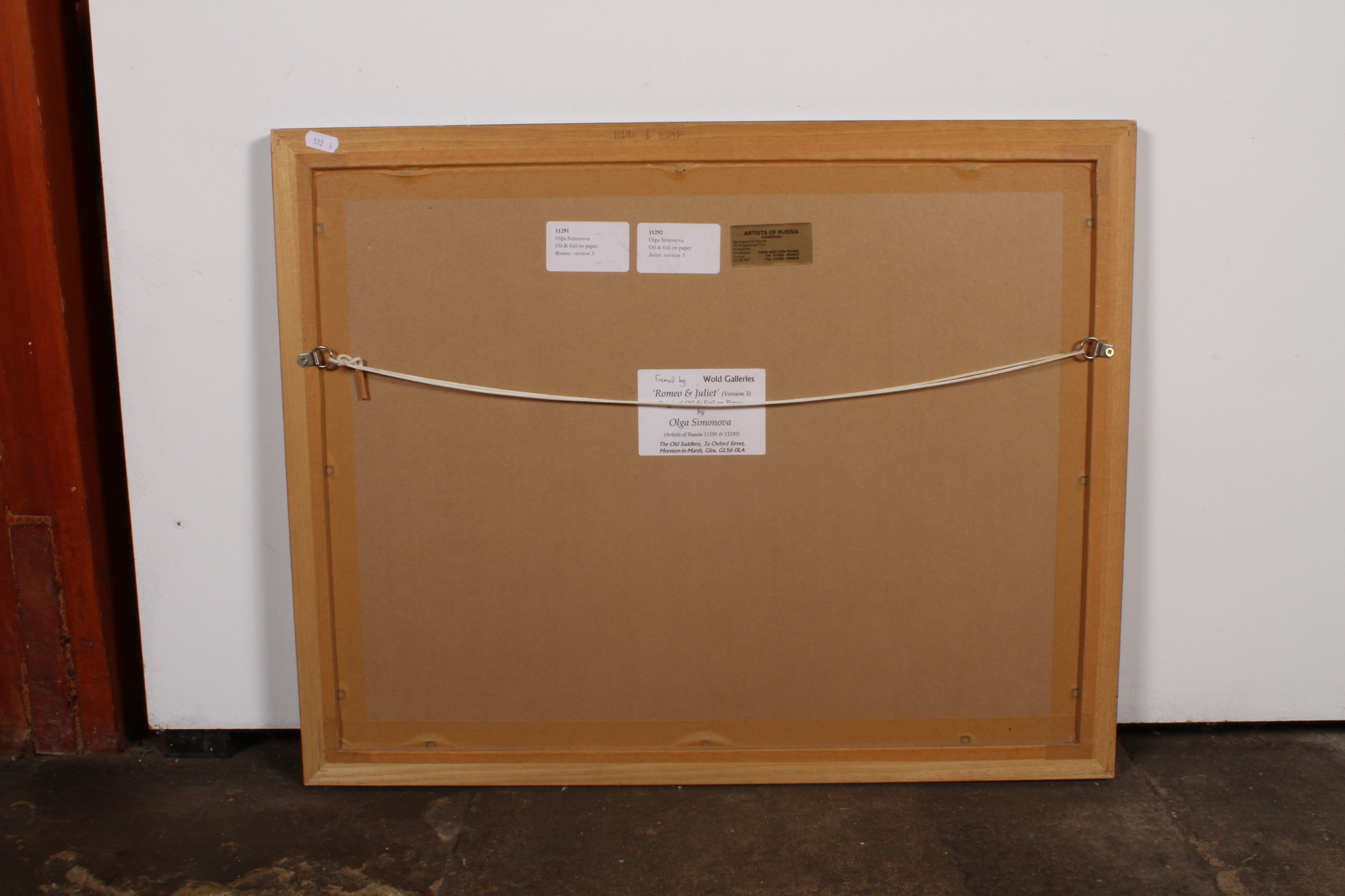 Artwork by Olga Seminova, Romeo and Juliet, Made of Mixed Media, Oil And Foil On Paper