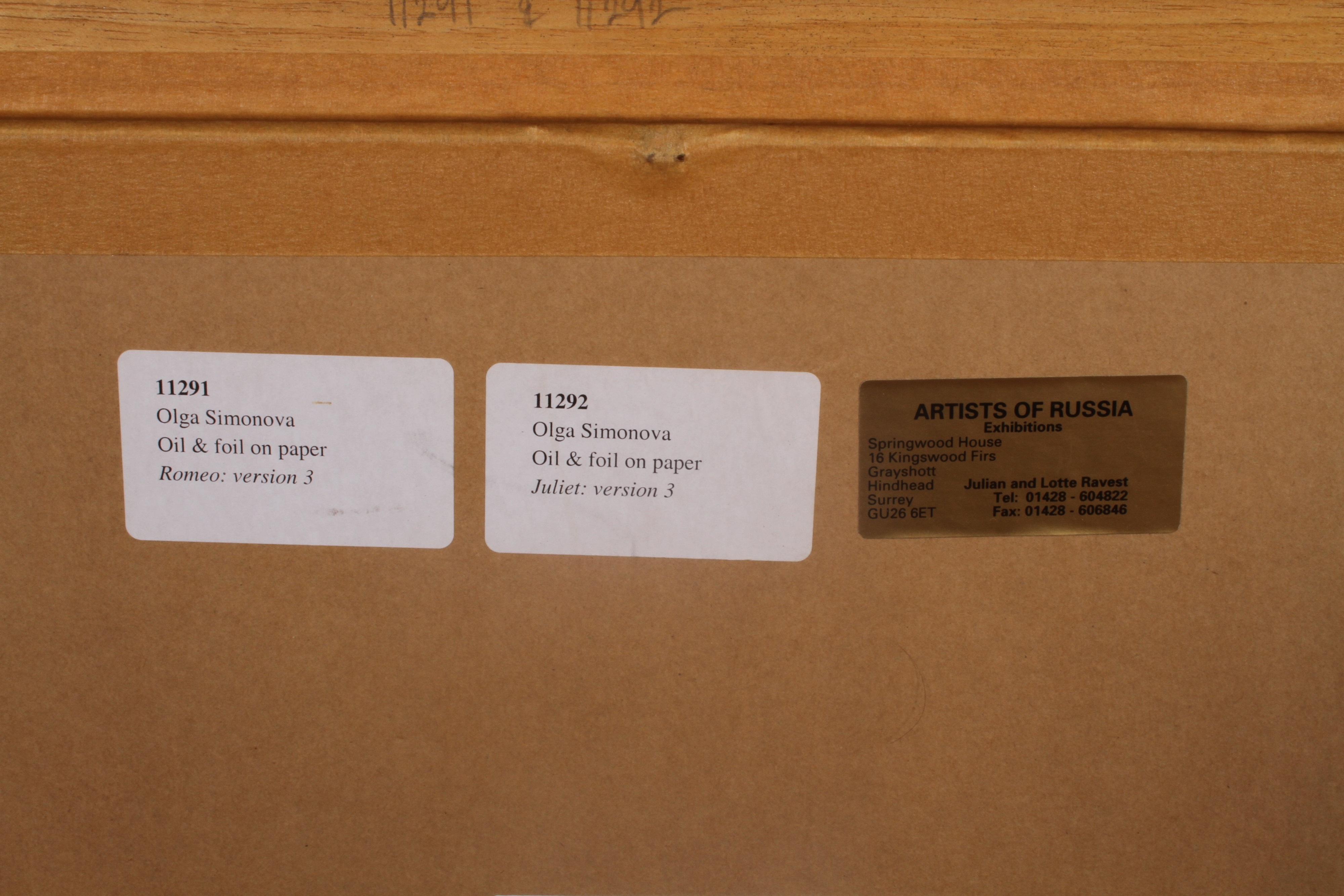 Artwork by Olga Seminova, Romeo and Juliet, Made of Mixed Media, Oil And Foil On Paper