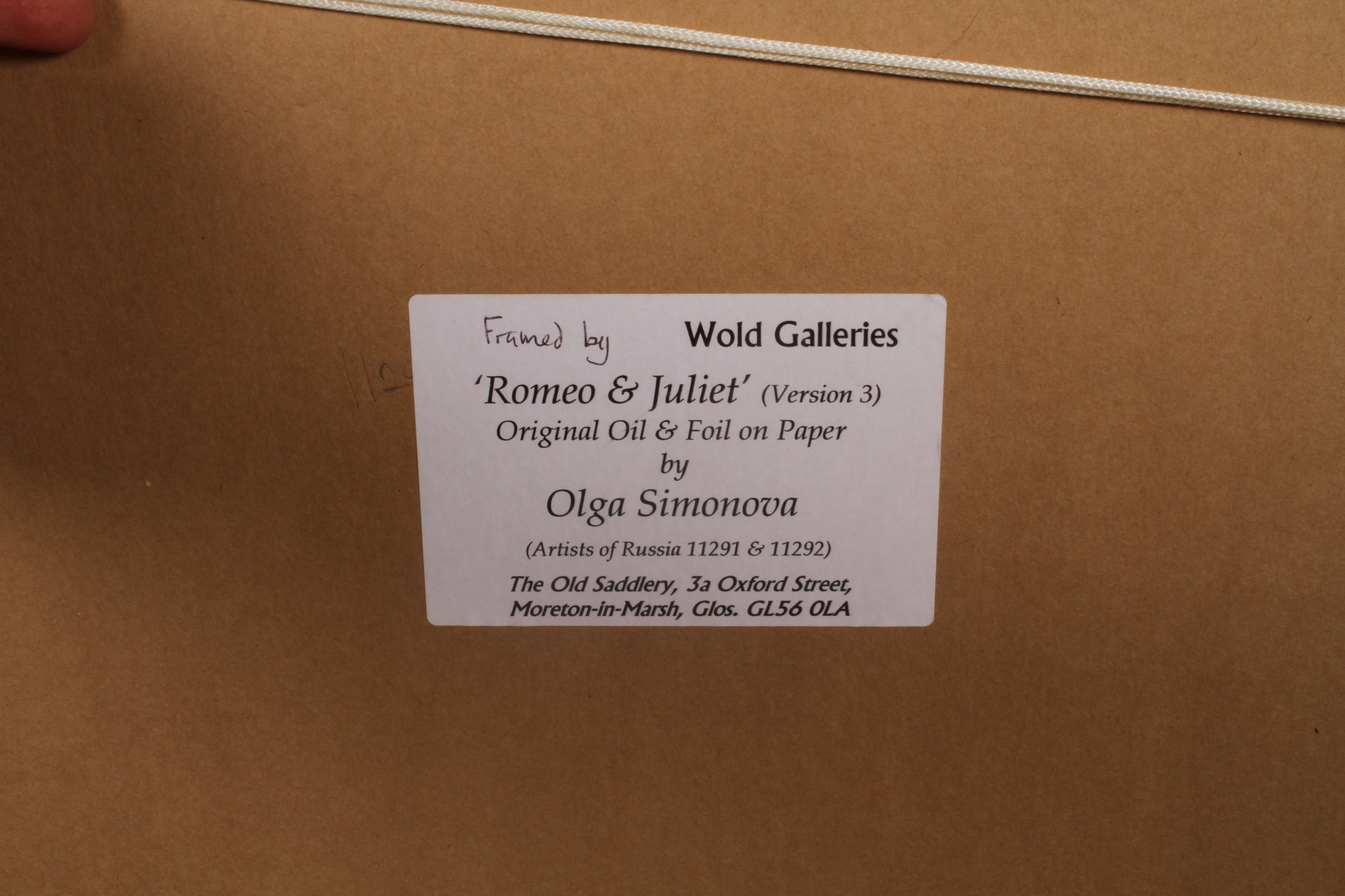 Artwork by Olga Seminova, Romeo and Juliet, Made of Mixed Media, Oil And Foil On Paper