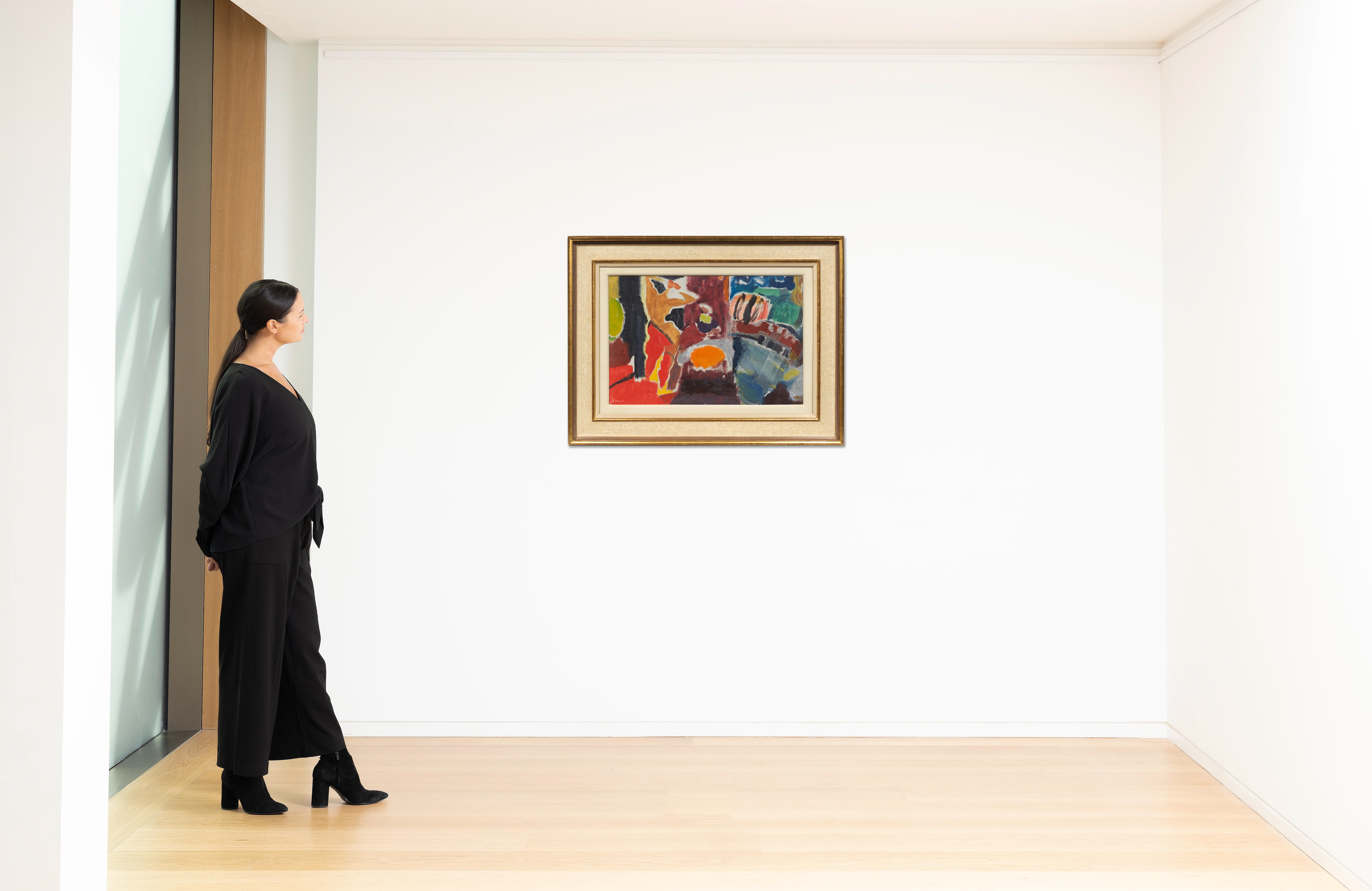 Artwork by Ivon Hitchens, Interior, Red Sunlight 50.8 x 76.7 cm. (20 x 30 1/4 in, Made of oil on canvas