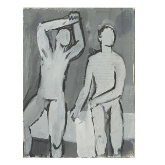 Two Men 20.3 x 15.2 cm. (8 x 6 in