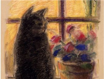 Black Cats in Art for Spooky Season