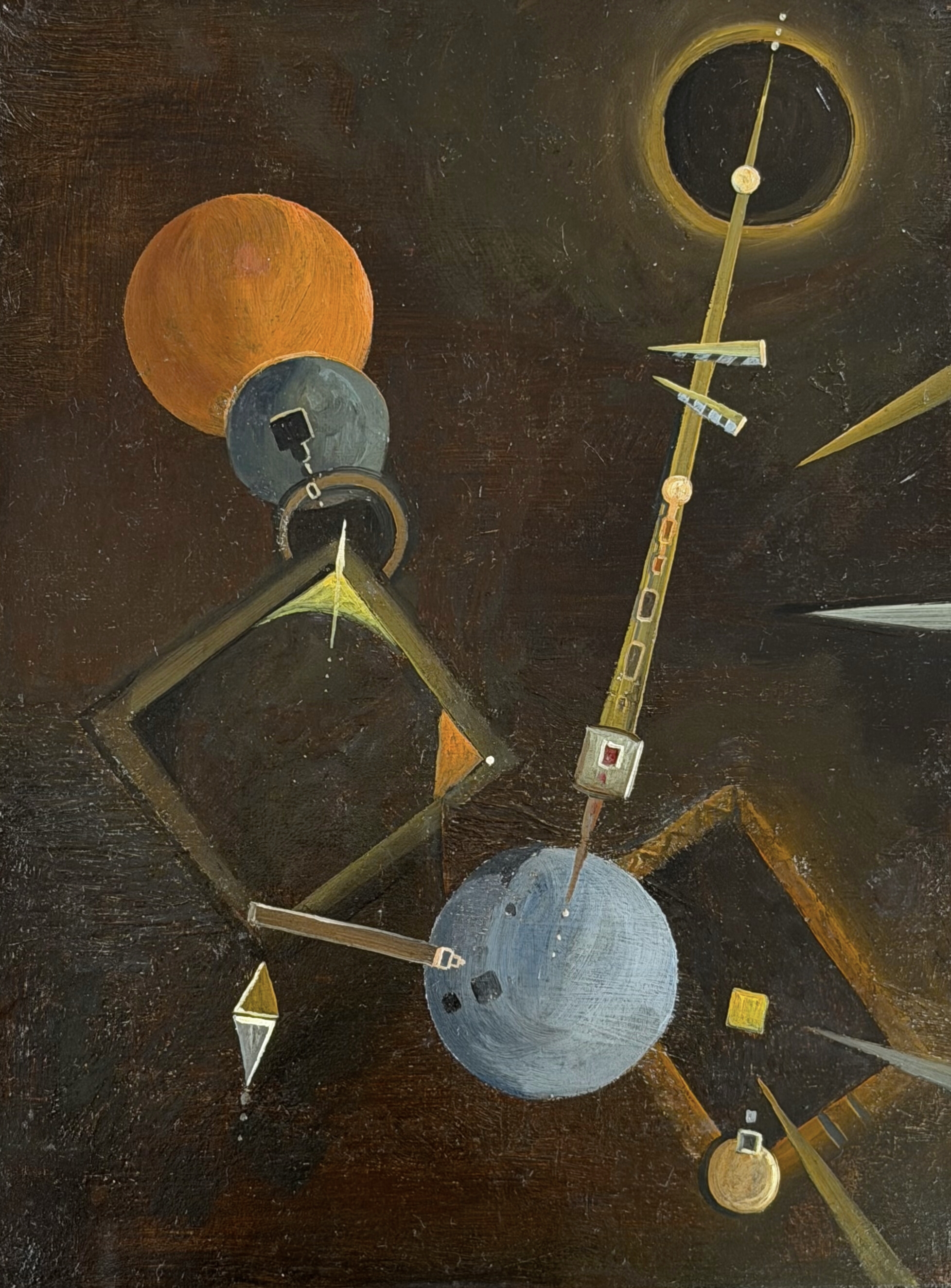 Artwork by Wassily Kandinsky, Constructive Space, Made of Oil On Cardboard