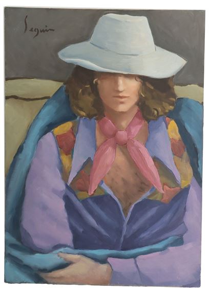 Woman with White Hat by Jocelyne Seguin