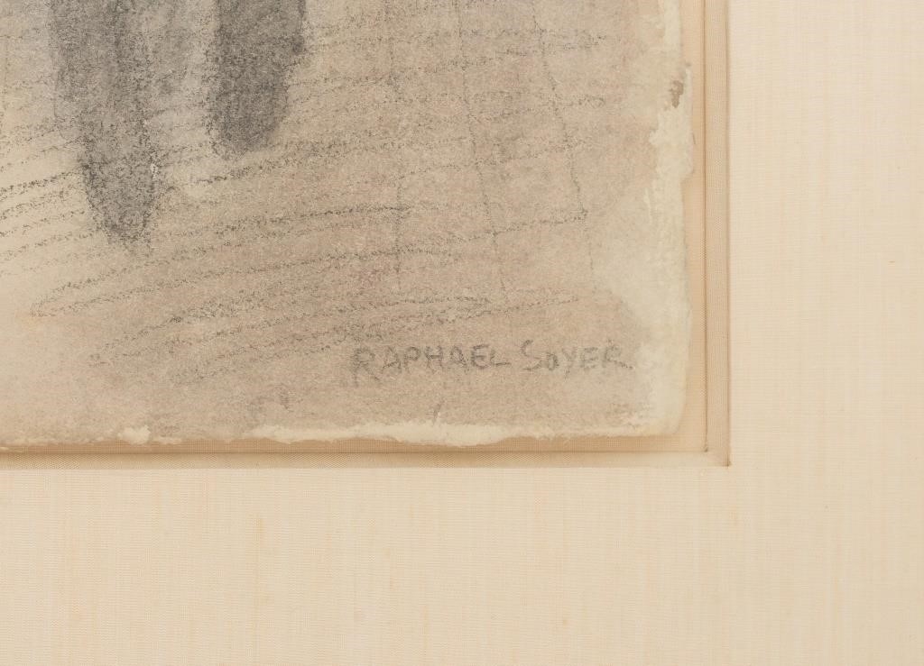 Artwork by Raphael Soyer, Judaica Figural Narrative, Made of Mixed Media On Paper