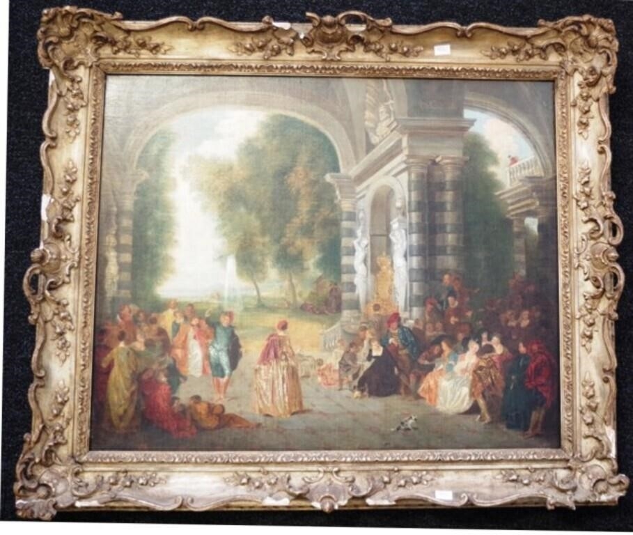 Artwork by Jean-Antoine Watteau, The Pleasures Of The Ball, Made of Oil On Canvas