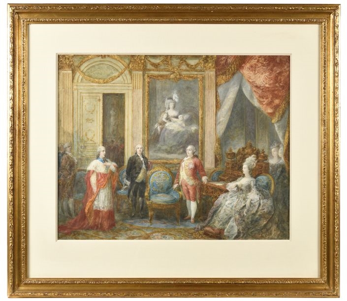 Joseph Navlet | Marie-Antoinette and Louis XVI receiving the Cardinal ...