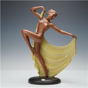 Goldscheider by Josef Lorenzl Figurine, Adagio - Josef Lorenzl