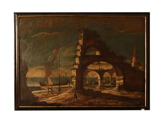 Architectural Capriccio - Neapolitan School, 19th Century