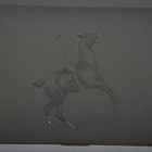 Artwork by James Albert Buchanan Jay, Three military studies of officers in uniform, Made of Pencil, Two Heightened With White And On Grey Paper, Pen And Ink