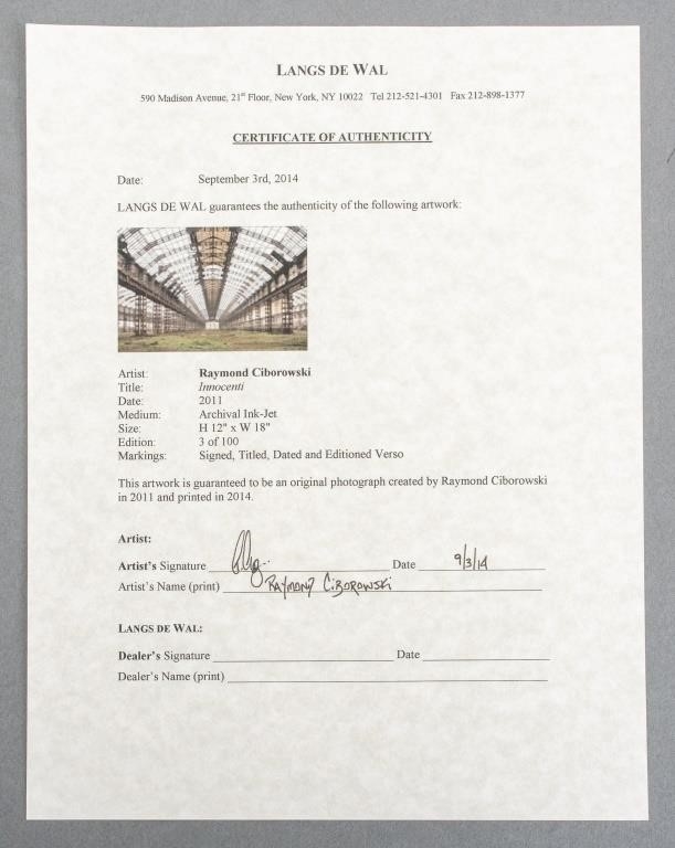 Artwork by Raymond Ciborowski, Innocenti, Made of Archival Ink-Jet Print In Colors On Paper