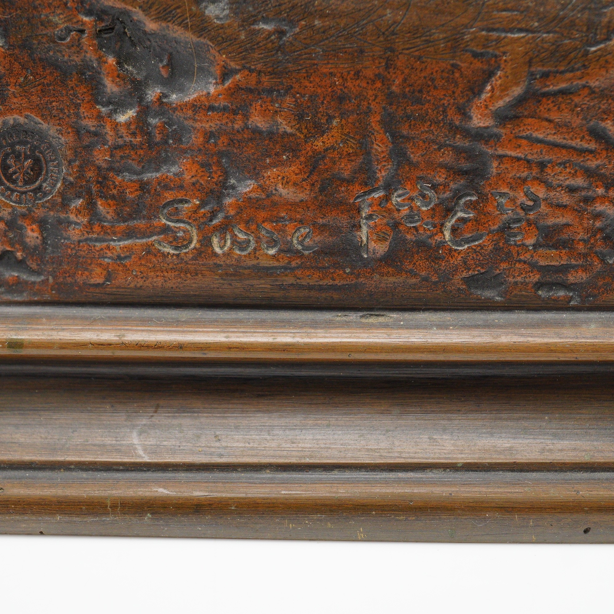 Artwork by Pierre-Jules Mene, L'Accolade, Made of cast bronze sculpture