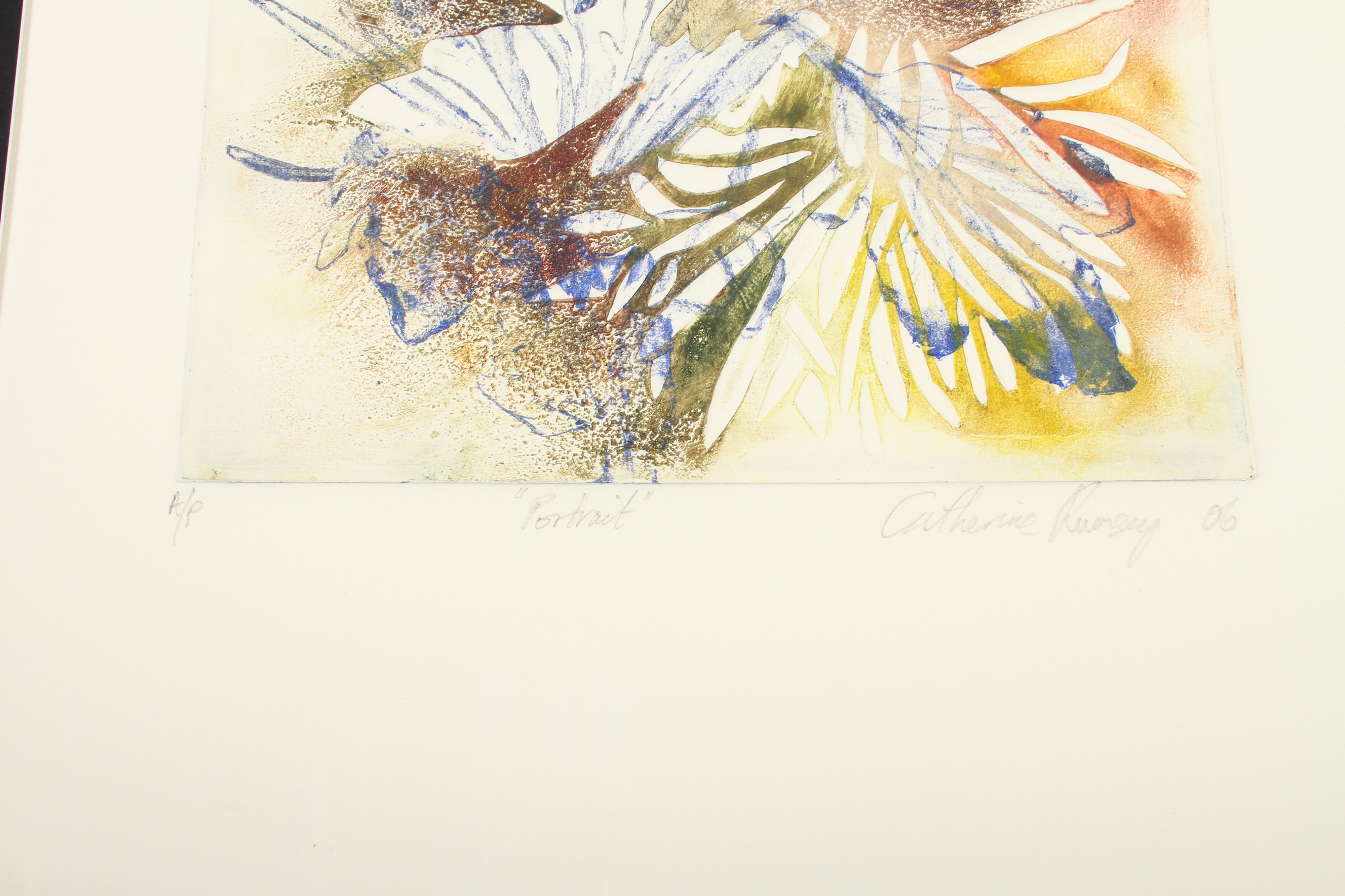 Artwork by Catherine Rumsey, Portrait, Made of Collograph