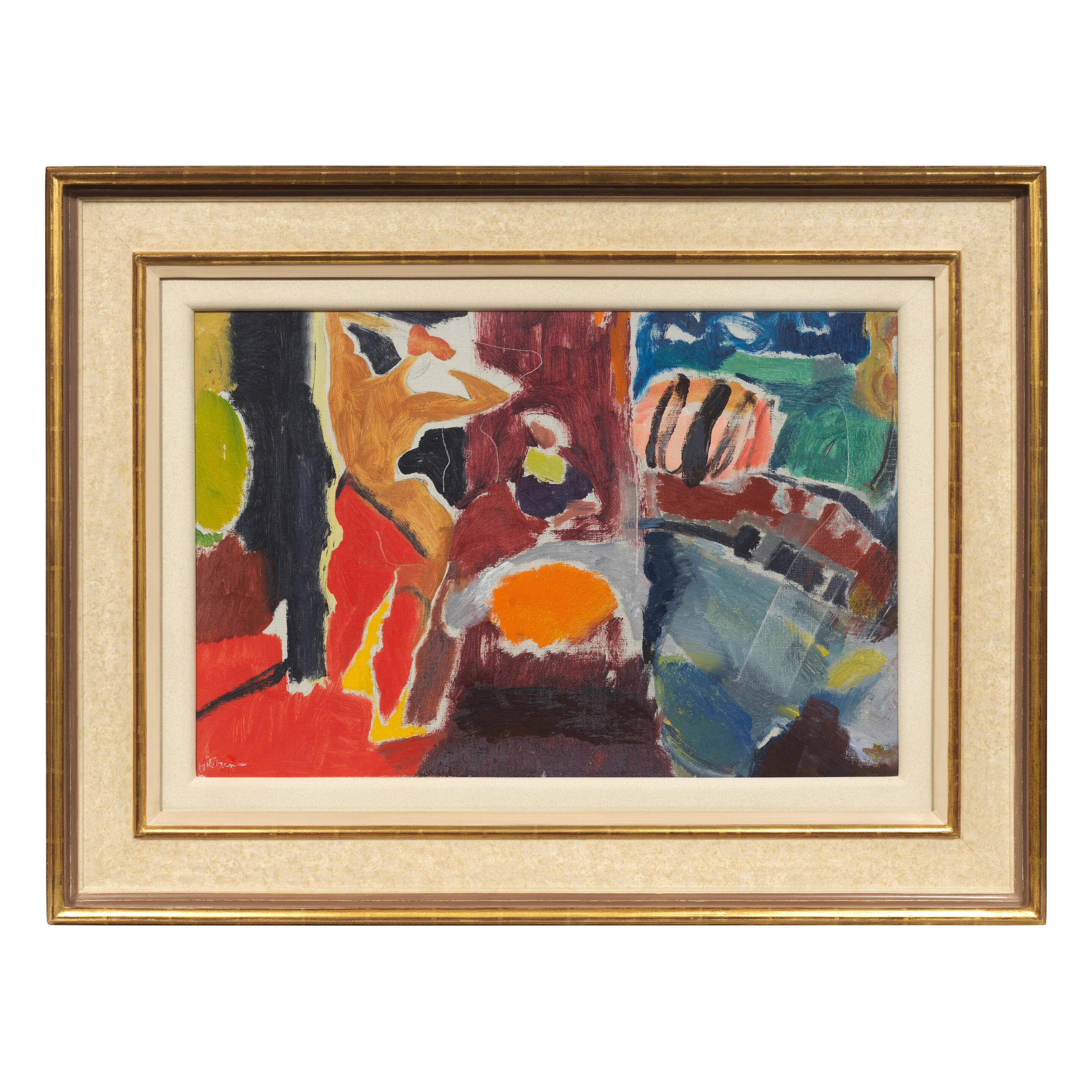 Artwork by Ivon Hitchens, Interior, Red Sunlight 50.8 x 76.7 cm. (20 x 30 1/4 in, Made of oil on canvas