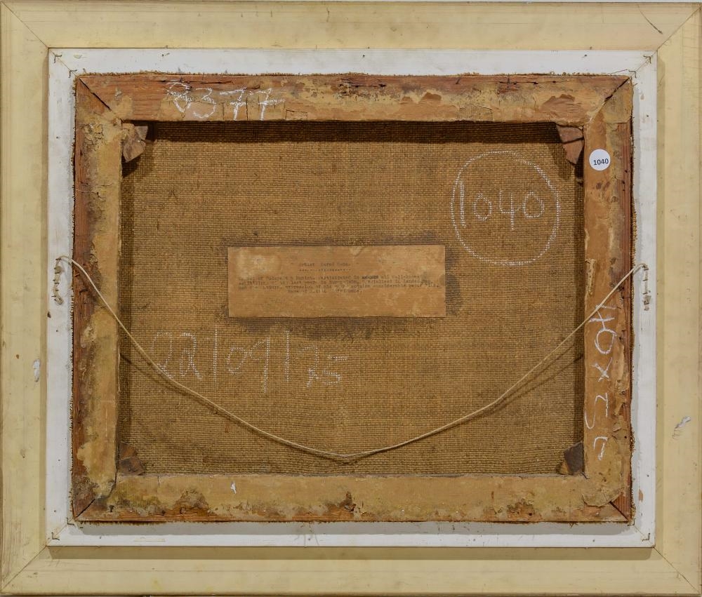 Artwork by Géza Zorad, Figures in a Landscape, Made of Oil