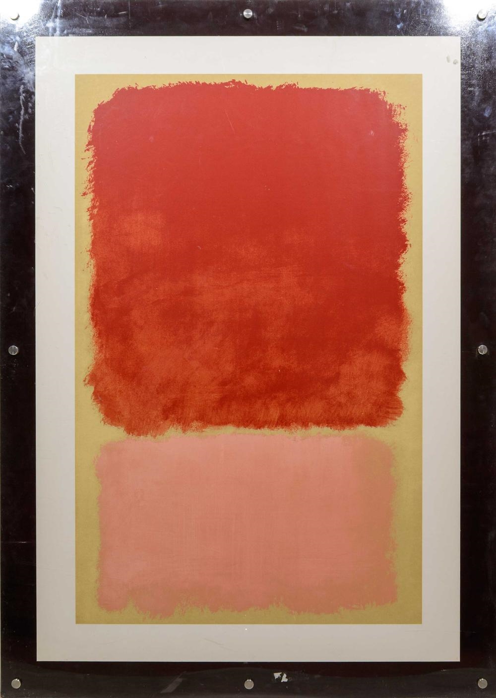 Artwork by Mark Rothko, Red Orange on Pink, Made of Lithograph