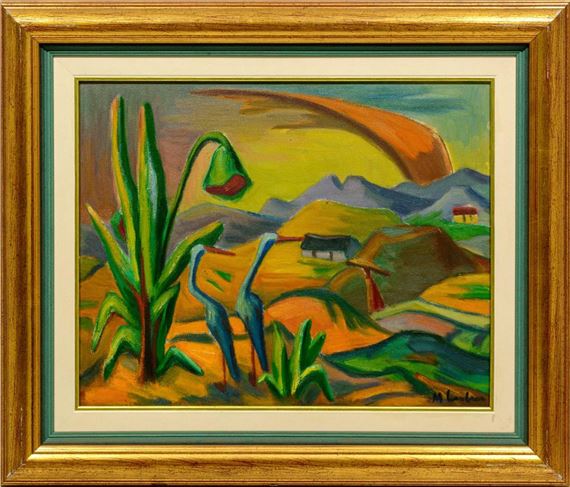 Landscape with Cranes - Maggie Laubser