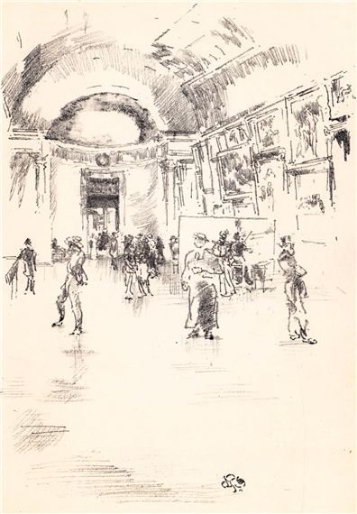 The Long Gallery, Louvre - James Abbott McNeill Whistler