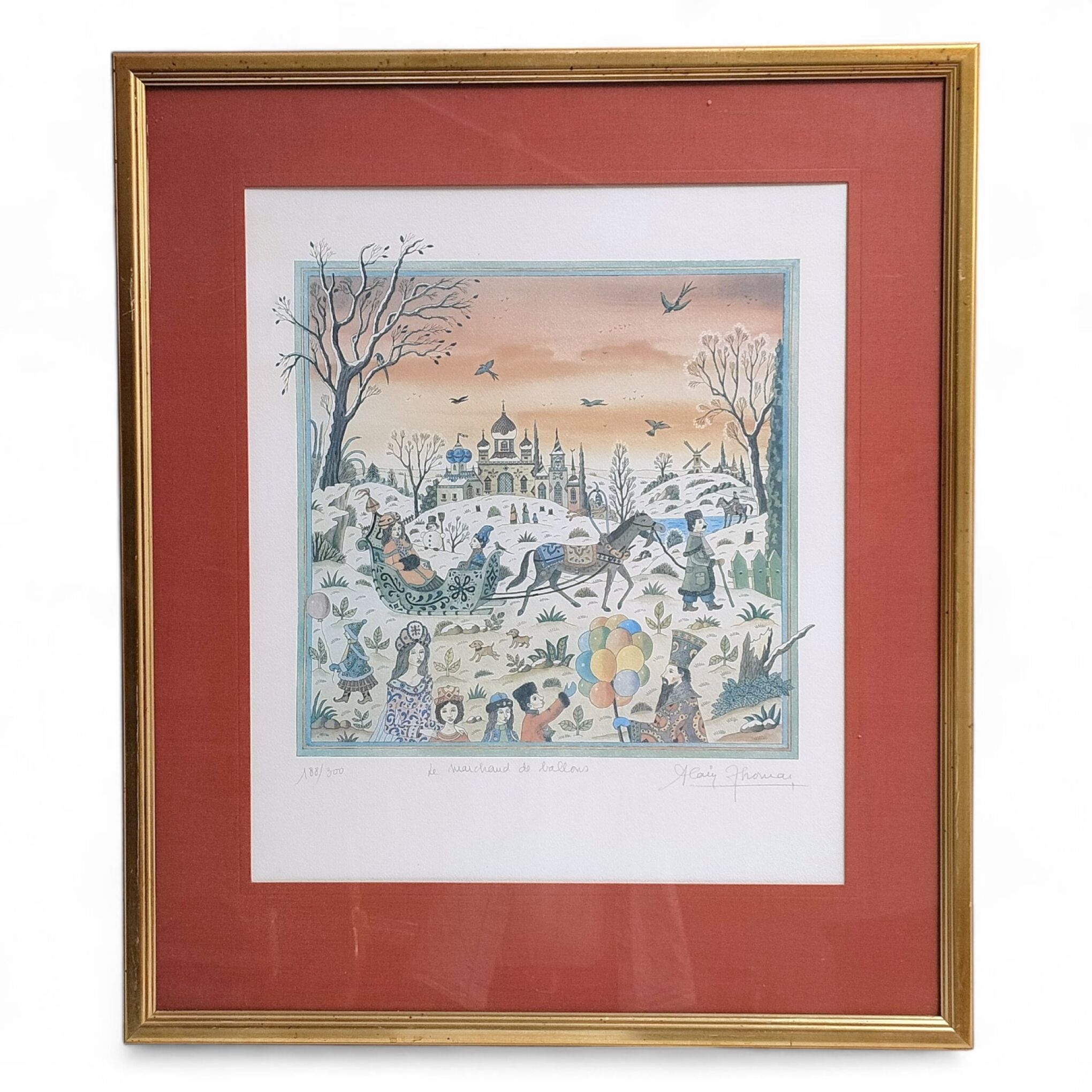 Artwork by Alain Thomas, Le marchand de ballons, Made of Lithographie