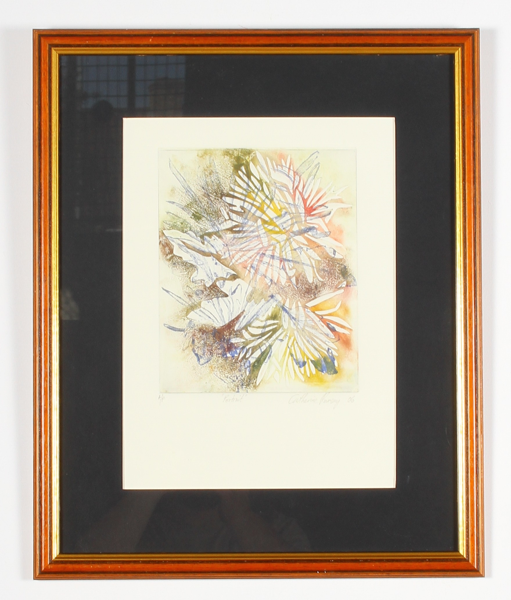 Artwork by Catherine Rumsey, Portrait, Made of Collograph